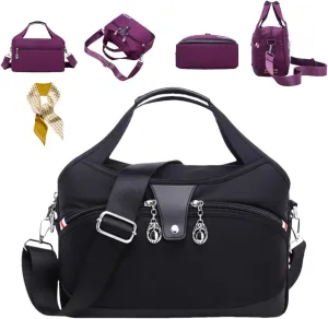 Women's Fashion Anti Theft Handbag,Multifunctional Large Capacity Crossbody,Lightweight Casual Satchel with Adjustable Strap