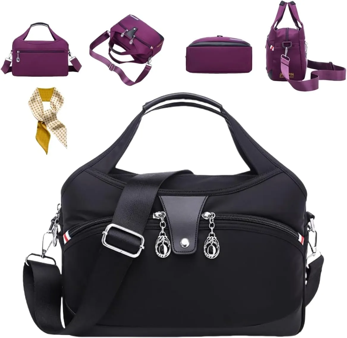 Women's Fashion Anti Theft Handbag,Multifunctional Large Capacity Crossbody,Lightweight Casual Satchel with Adjustable Strap