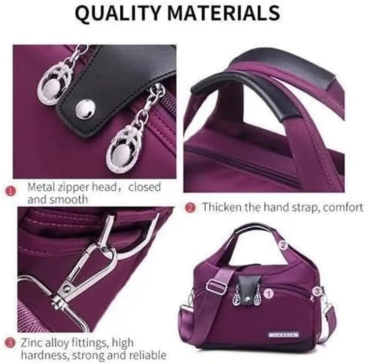 Women's Fashion Anti Theft Handbag,Multifunctional Large Capacity Crossbody,Lightweight Casual Satchel with Adjustable Strap