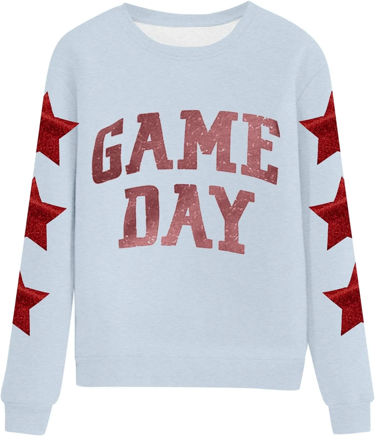 Womens Football Sequin Y2k Sweatshirt Crewneck Letter Graphic Pullover Long Sleeve Sweatshirt for Women 2024