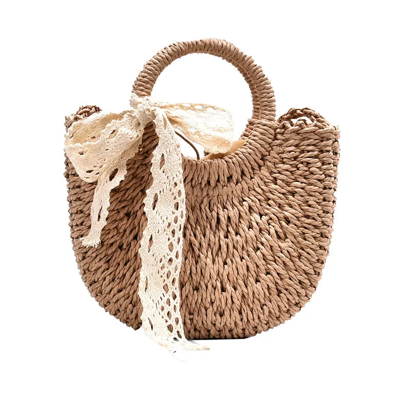 Women's Handmade Straw Fashion Sweet Portable Vegetable Crossbody Bags