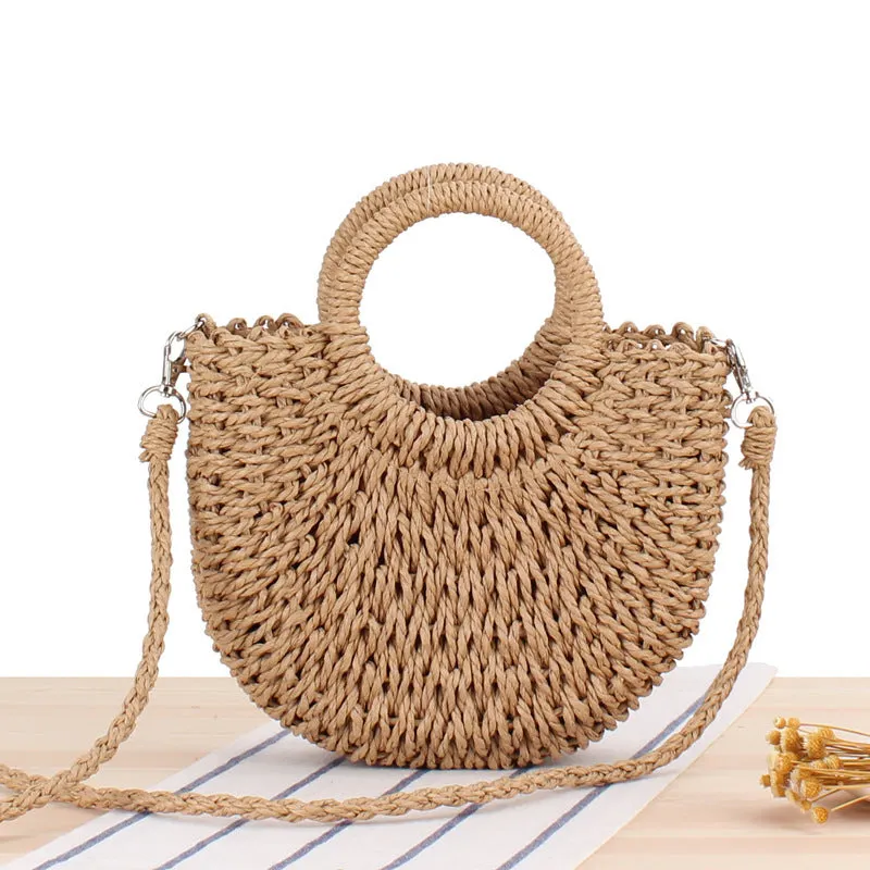 Women's Handmade Straw Fashion Sweet Portable Vegetable Crossbody Bags
