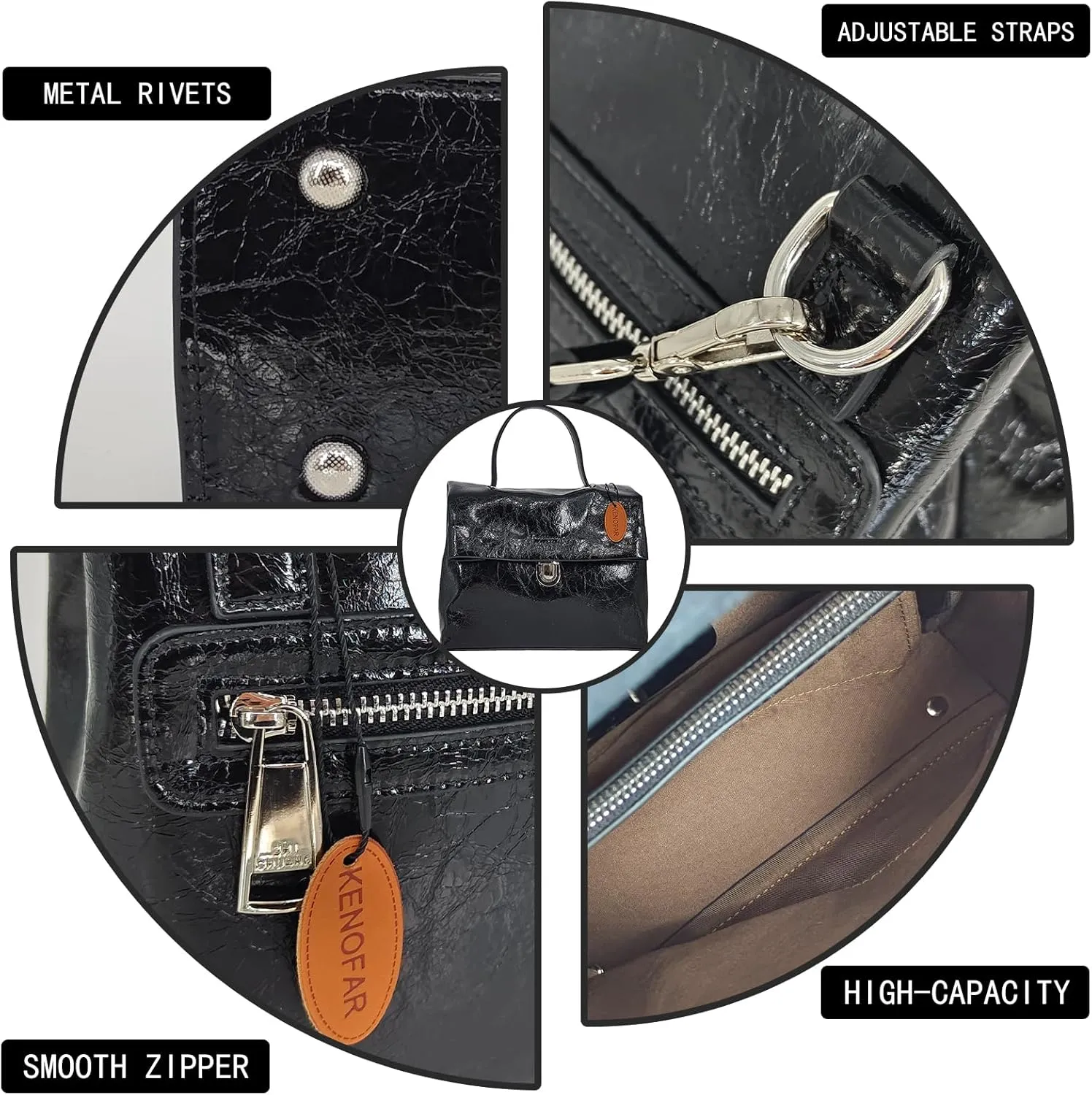 Women's Leather Tote Bags Large Capacity Genuine Leather Handbag Bag Medium
