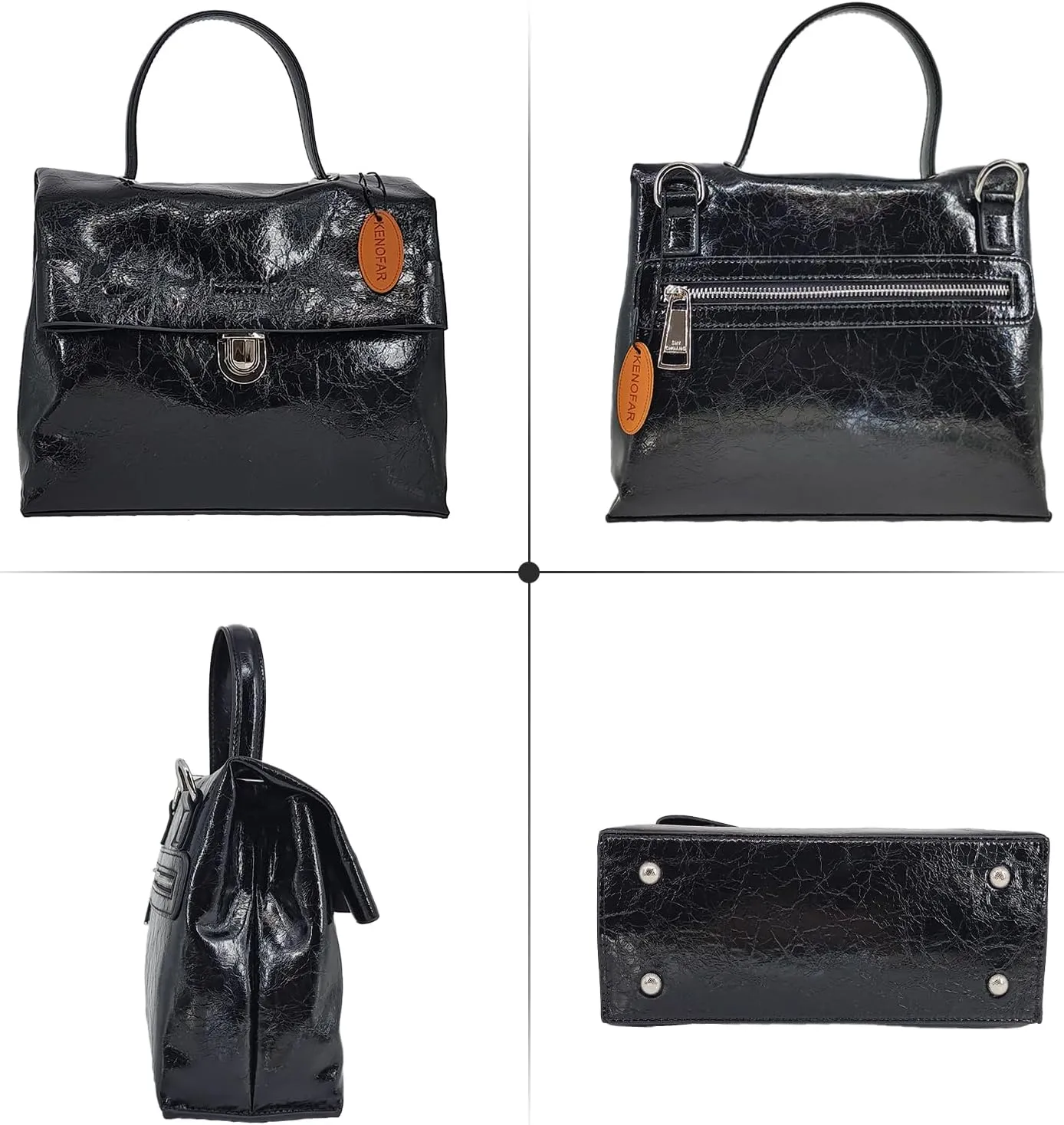 Women's Leather Tote Bags Large Capacity Genuine Leather Handbag Bag Medium