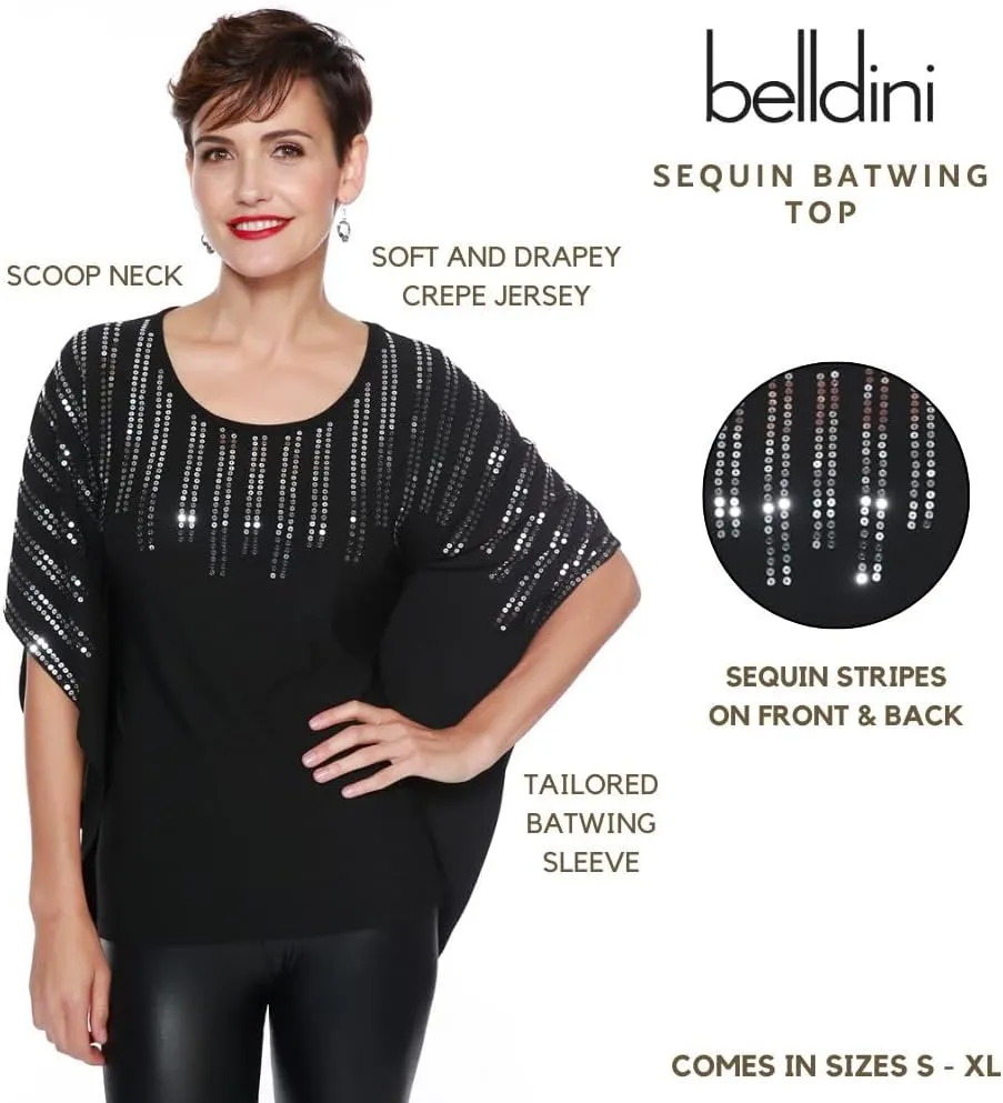Womens Lightweight Sequin Top Sequin Poncho for Women Dressy Ladies Sparkly Tops