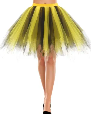 Women's Mini Tulle Skirt 1950s Vintage Adult Ballet Tutu Skater Skirt for Cosplay Party