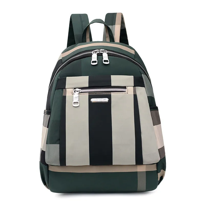 Women's Oxford Cloth Striped Large Capacity Bags