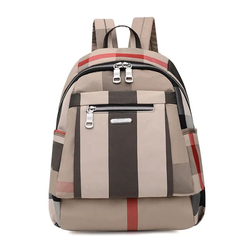 Women's Oxford Cloth Striped Large Capacity Bags