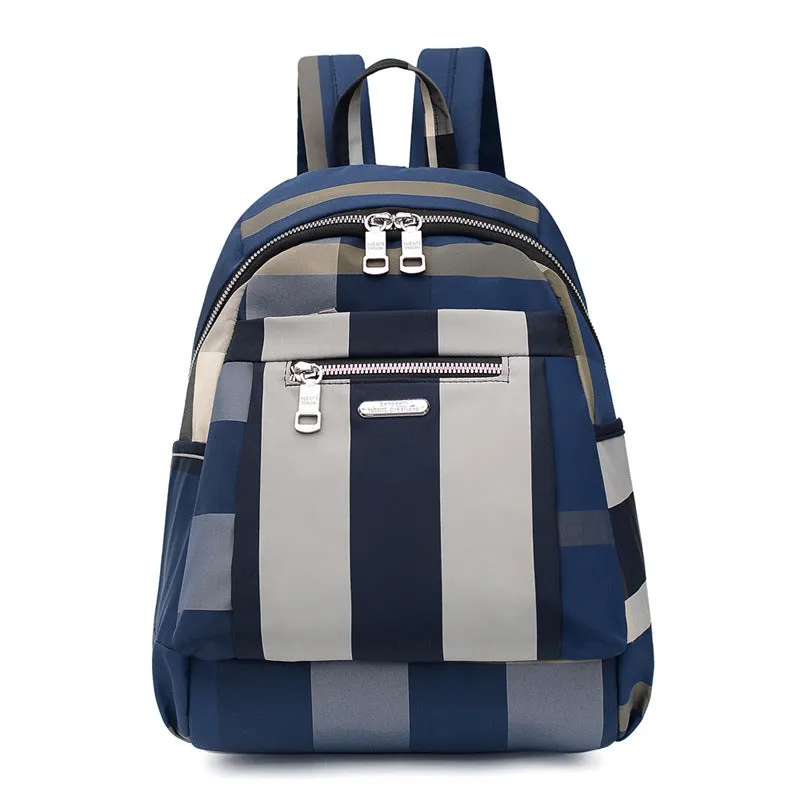 Women's Oxford Cloth Striped Large Capacity Bags
