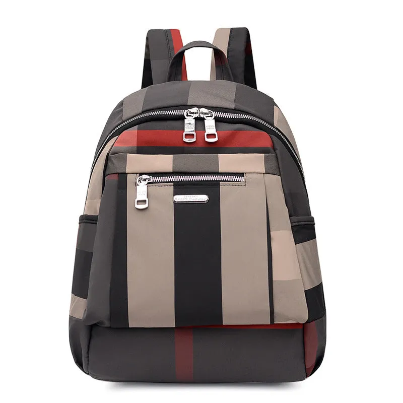 Women's Oxford Cloth Striped Large Capacity Bags