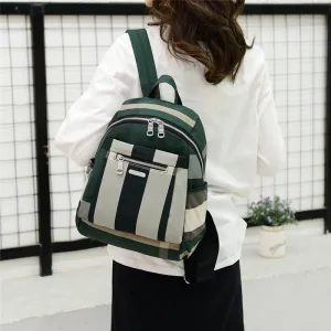 Women's Oxford Cloth Striped Large Capacity Bags
