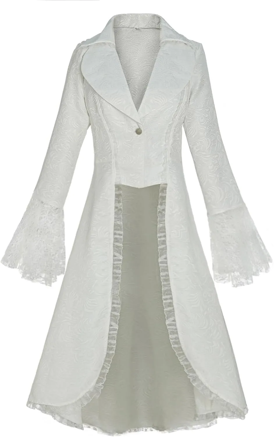 Women's Priate Steampunk Jacket Coat Vintage Renaissance Gothic Victorian Tailcoat