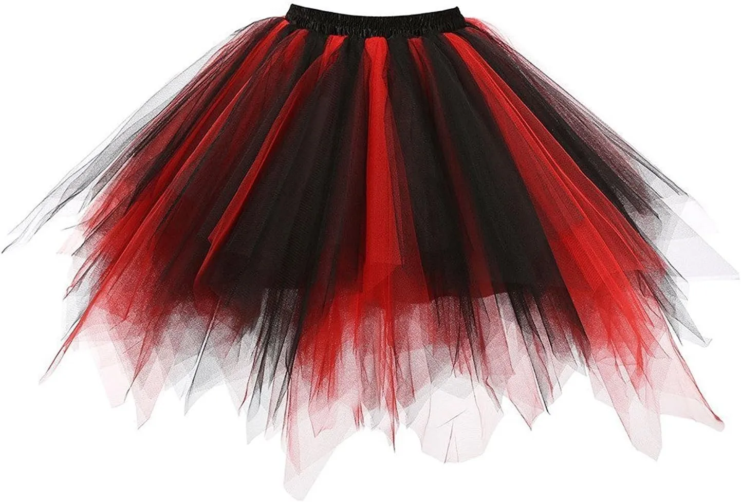 Womens Rainbow Puffy Tutu Layered Tulle Petticoat Skirt for Party