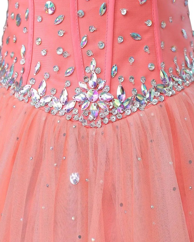 Women's Sweetheart Ball Gown Tulle Quinceanera Dresses Prom Dress