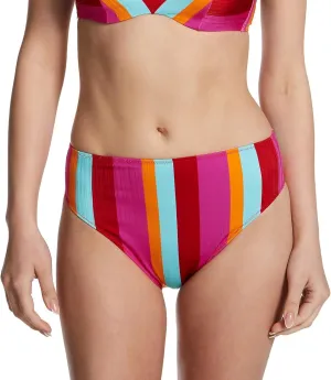 Women's Tenedos Bikini Brief High Waisted Swim Bottom, 1006255, Jazzy, XL