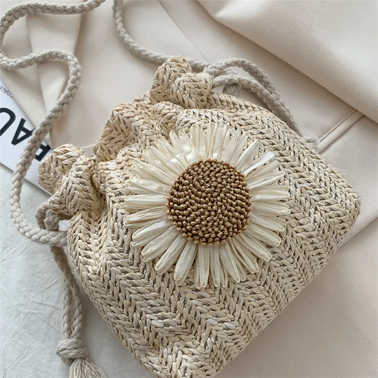 Women's Woven Trendy Summer Straw Cute Shoulder Bags
