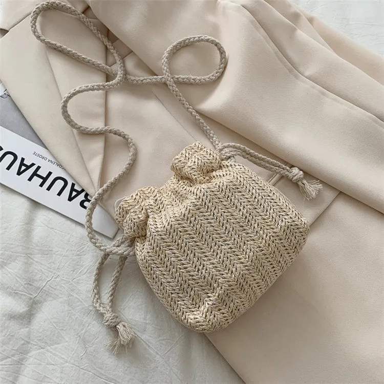 Women's Woven Trendy Summer Straw Cute Shoulder Bags