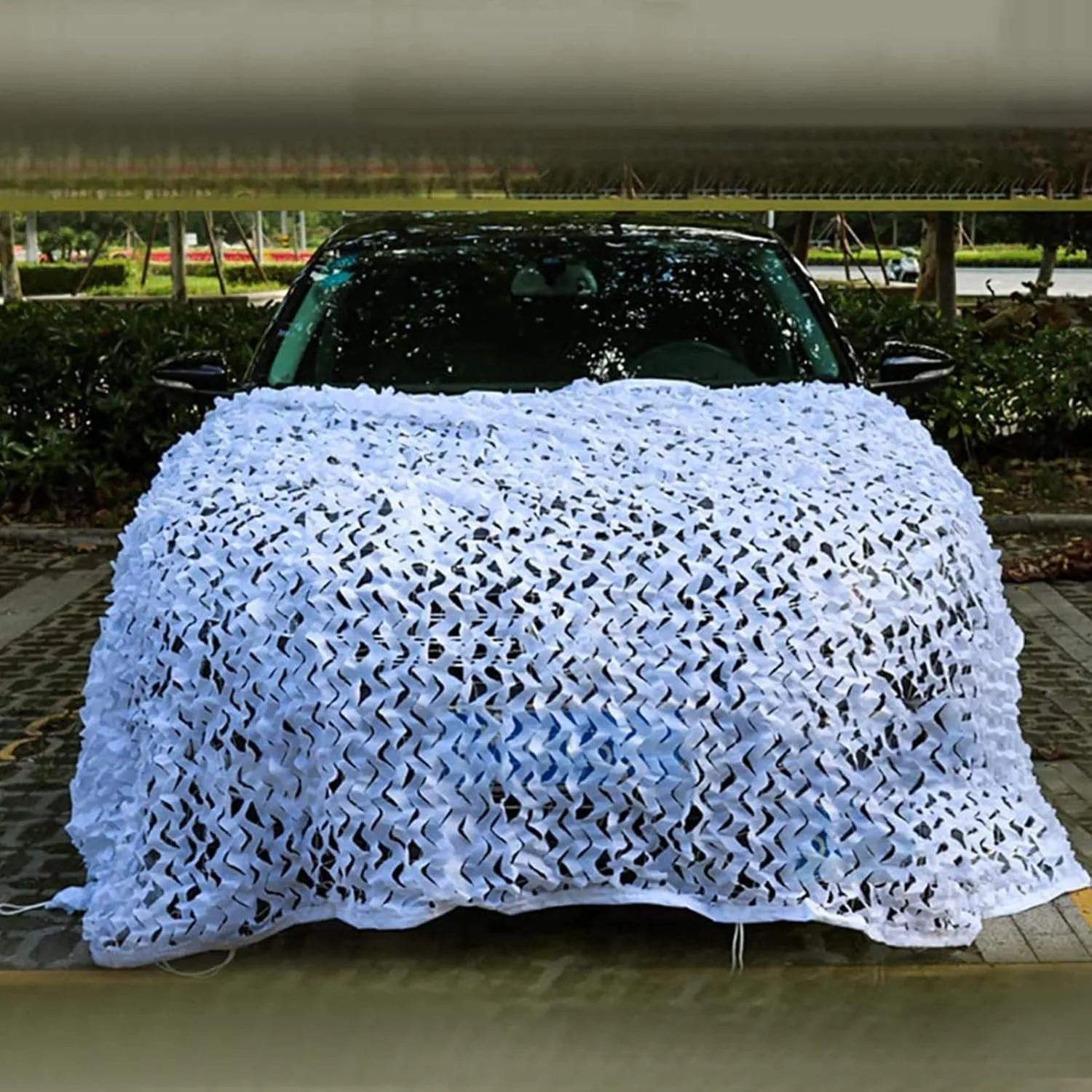 Woodland Camo Netting,Camouflage Net Outdoor,Sunblock Mesh Tarp,Quick Dry/Reinforce Double Layer,for Camping Hunting,Car Covers,Building Shelters,Sunscreen Nets,2x8m(7 * 26ft)