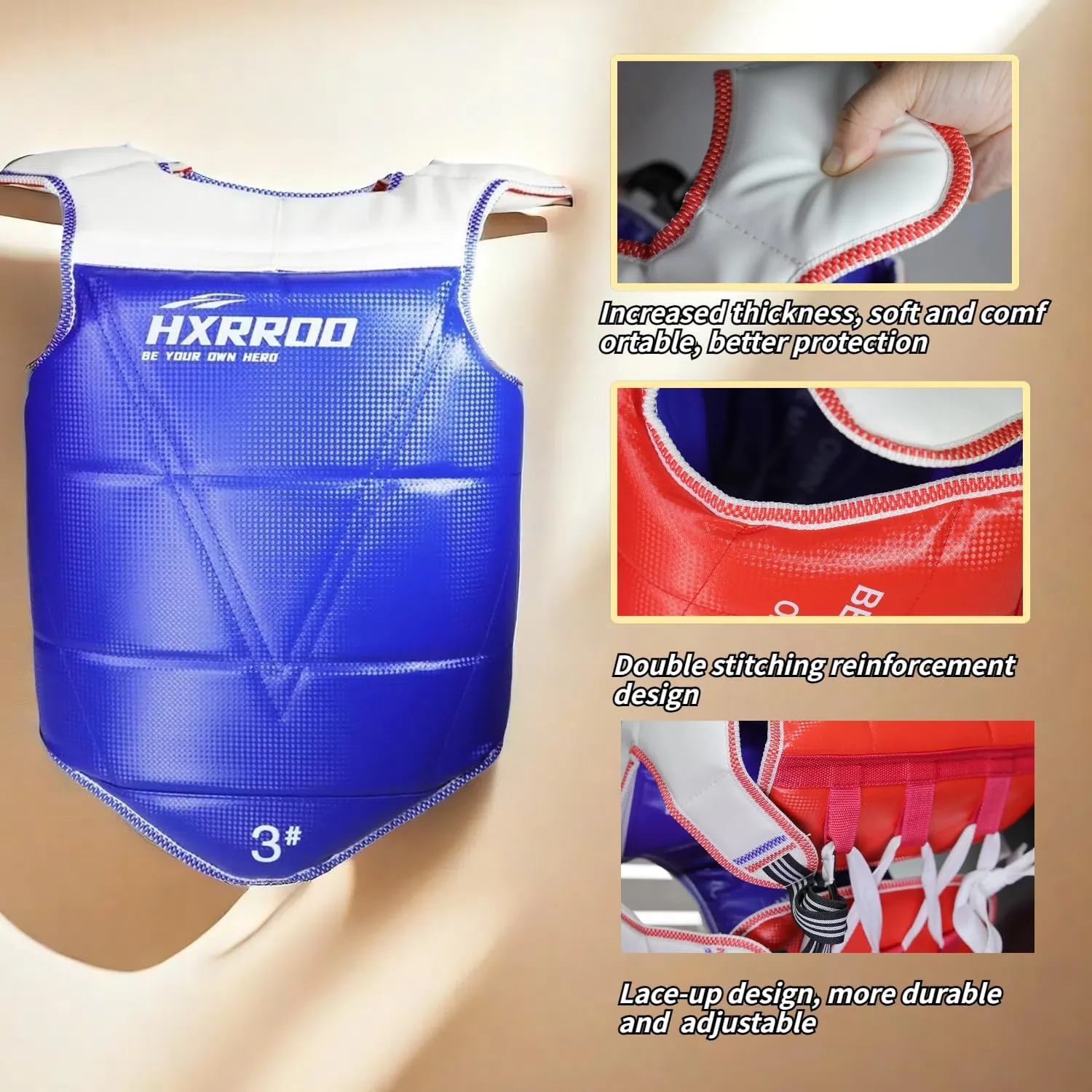 WT Taekwondo Martial Arts TKD Body Protector Reversible Chest Guard Protector hogu
