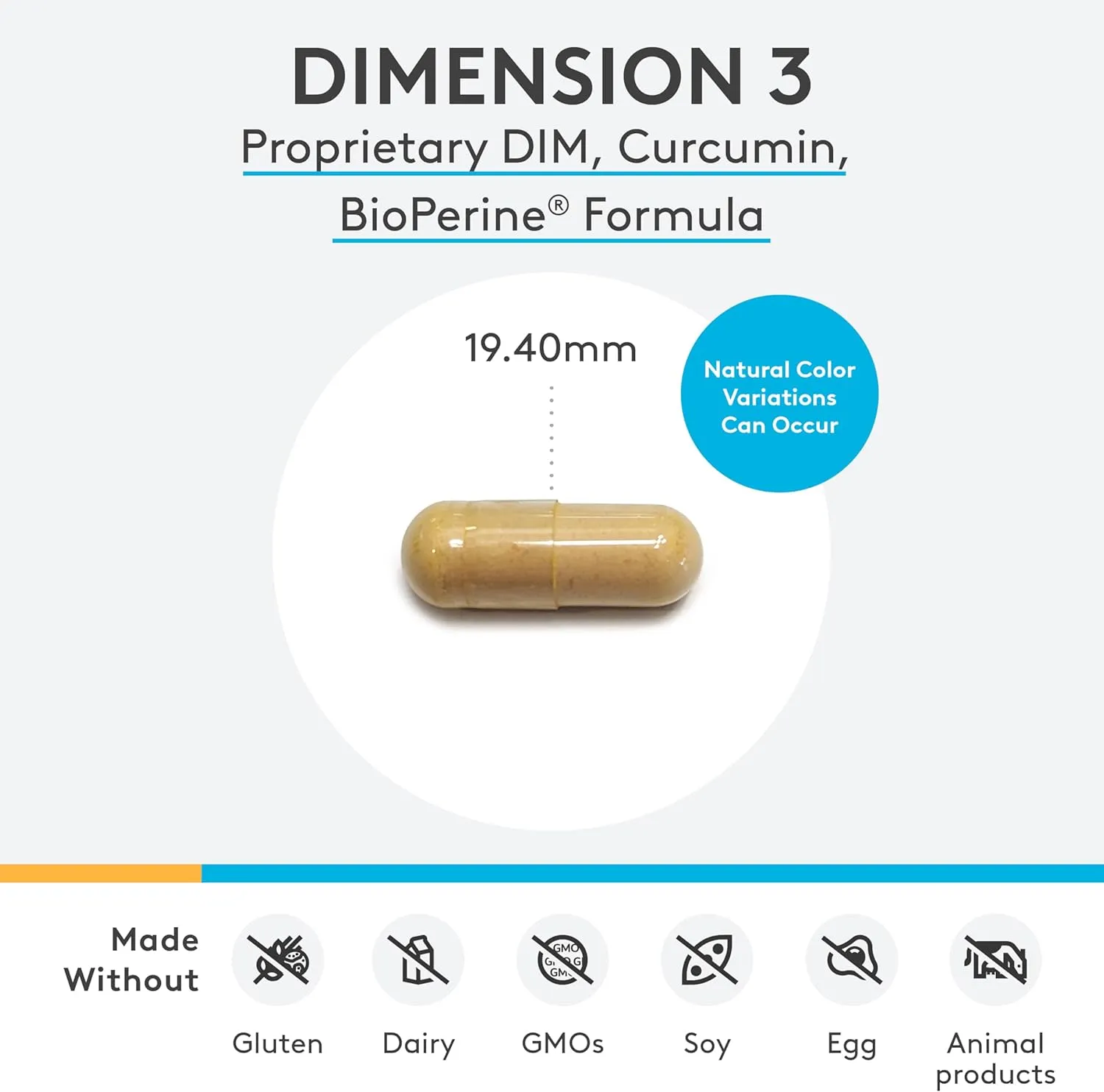 XYMOGEN Dimension 3 - Diindolylmethane DIM Supplement with Curcumin   BioPerine - Supports Healthy Estrogen Detox, Hormonal Balance for Women and Men - Menopause Relief   PMS Support (120 Capsules)