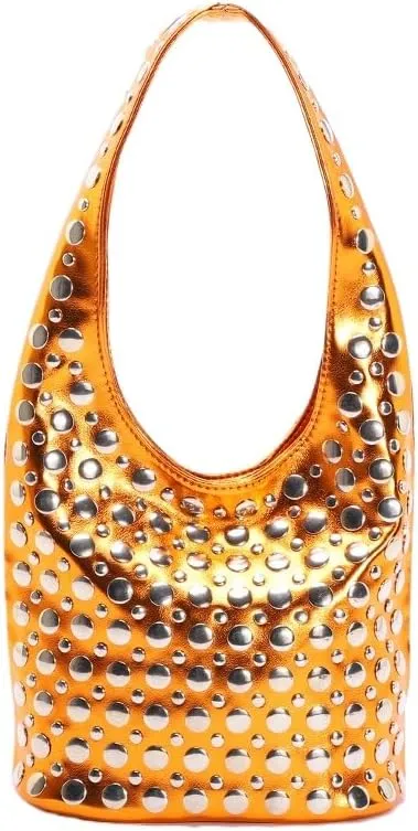 Y2k Bag Streetwear 90s Studded Purse Fall Vintage 2000s Suede Purses Cute Y2k Shoulder Bag