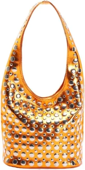Y2k Bag Streetwear 90s Studded Purse Fall Vintage 2000s Suede Purses Cute Y2k Shoulder Bag