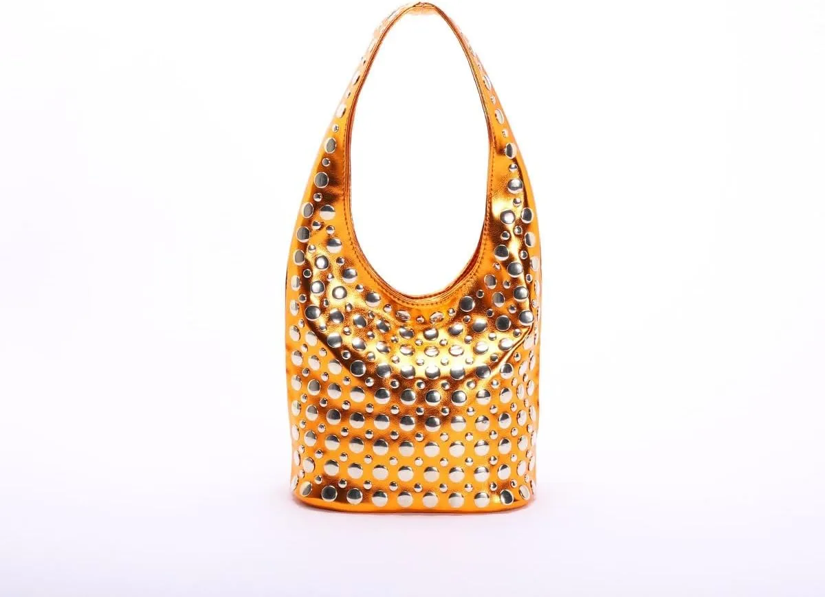 Y2k Bag Streetwear 90s Studded Purse Fall Vintage 2000s Suede Purses Cute Y2k Shoulder Bag