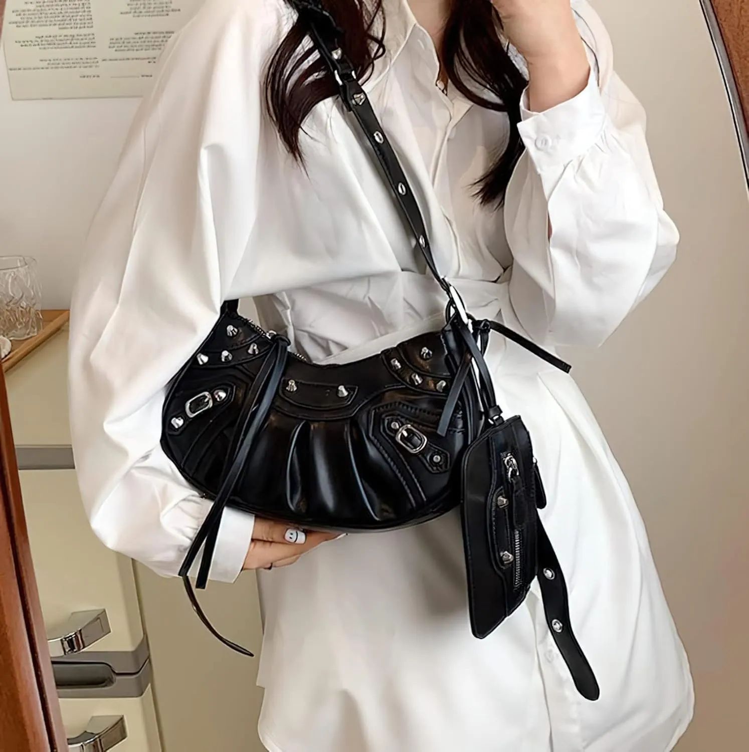 Y2k Purse Crossbody Bags for Women Trendy Y2k Bag Adjustable Strap Shoulder Bag for Women Sling Bags for Women