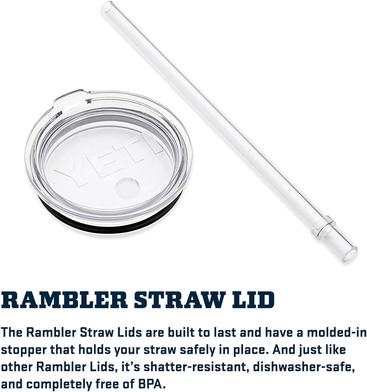 YETI Rambler 25 oz Straw Mug, Vacuum Insulated, Stainless Steel, Big Sky Blue
