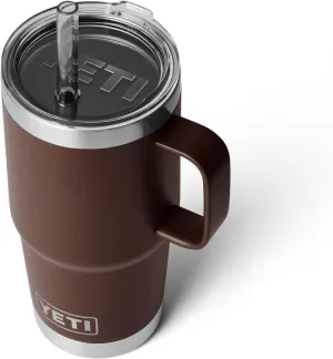 YETI Rambler 25 oz Straw Mug, Vacuum Insulated, Stainless Steel, Wetlands Brown