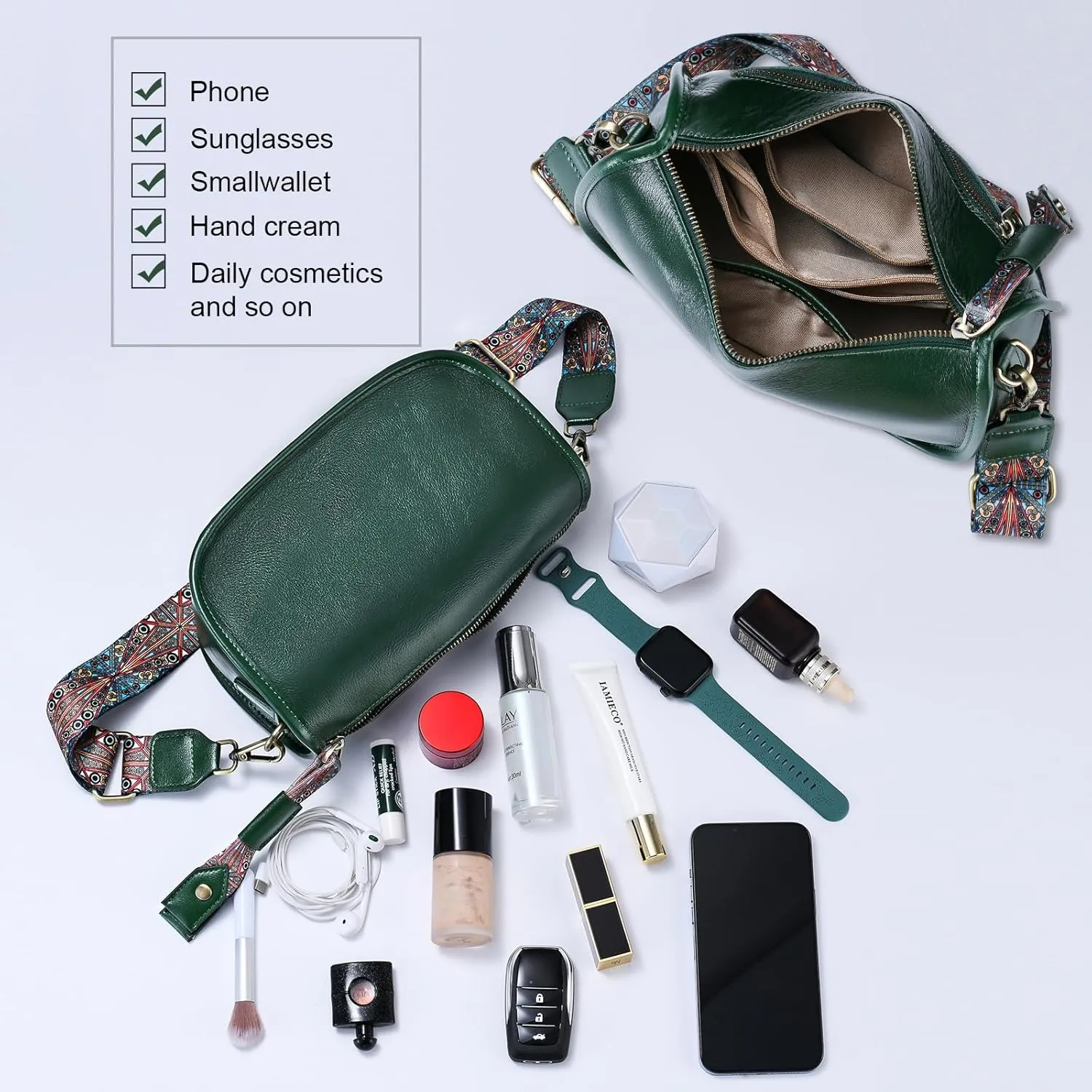 Yonami Genuine Leather Crossbody Bags for Women - Crossbody Bags for Women Trendy - leather Small Purses for Women
