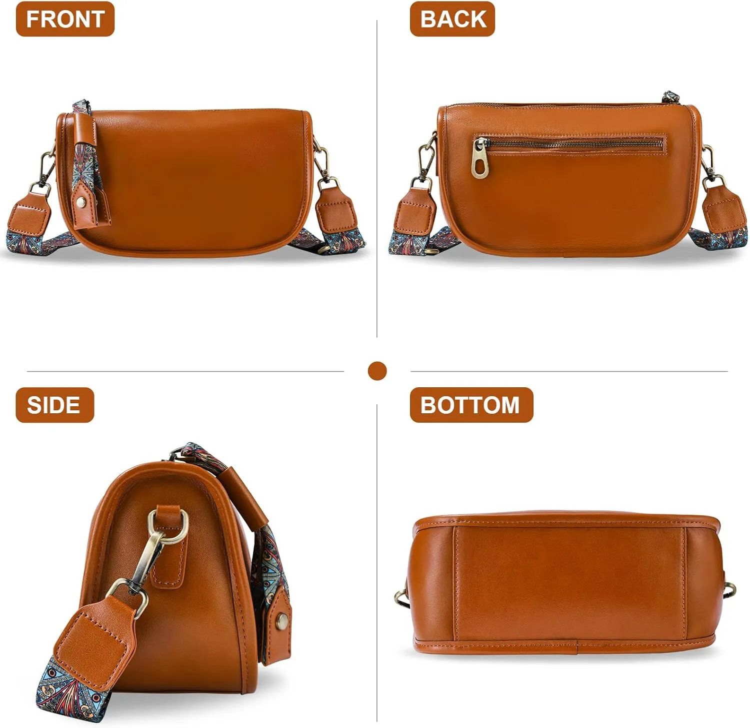 Yonami Genuine Leather Crossbody Bags for Women - Crossbody Bags for Women Trendy - leather Small Purses for Women