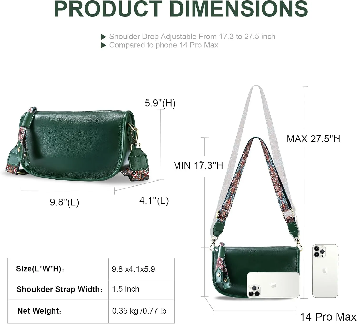 Yonami Genuine Leather Crossbody Bags for Women - Crossbody Bags for Women Trendy - leather Small Purses for Women