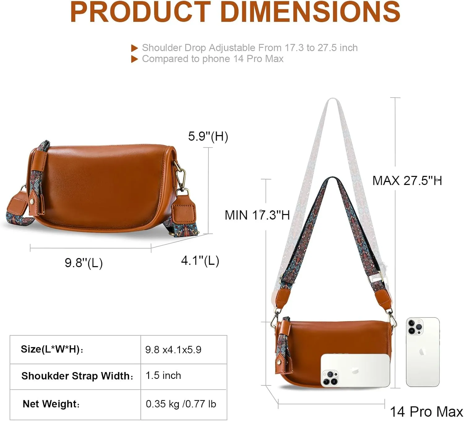 Yonami Genuine Leather Crossbody Bags for Women - Crossbody Bags for Women Trendy - leather Small Purses for Women