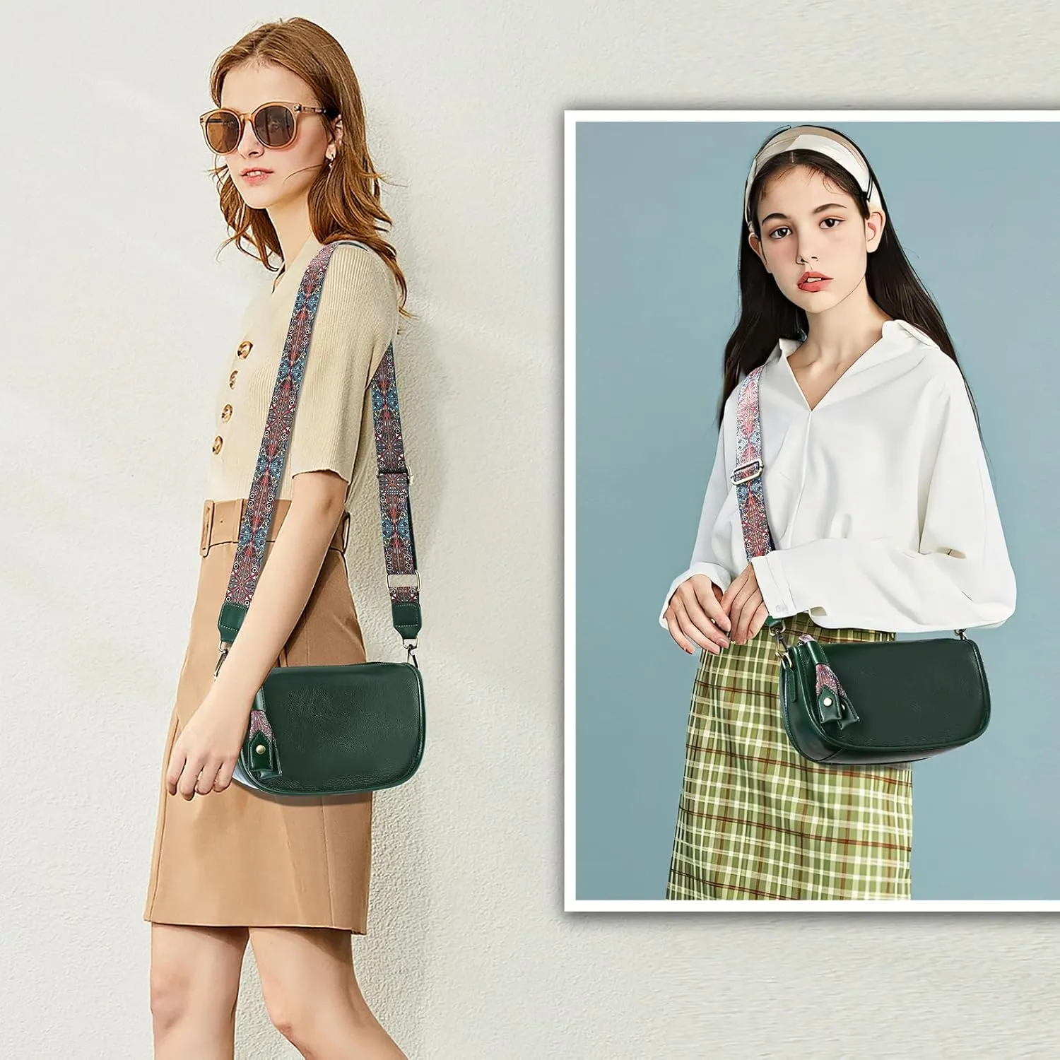 Yonami Genuine Leather Crossbody Bags for Women - Crossbody Bags for Women Trendy - leather Small Purses for Women