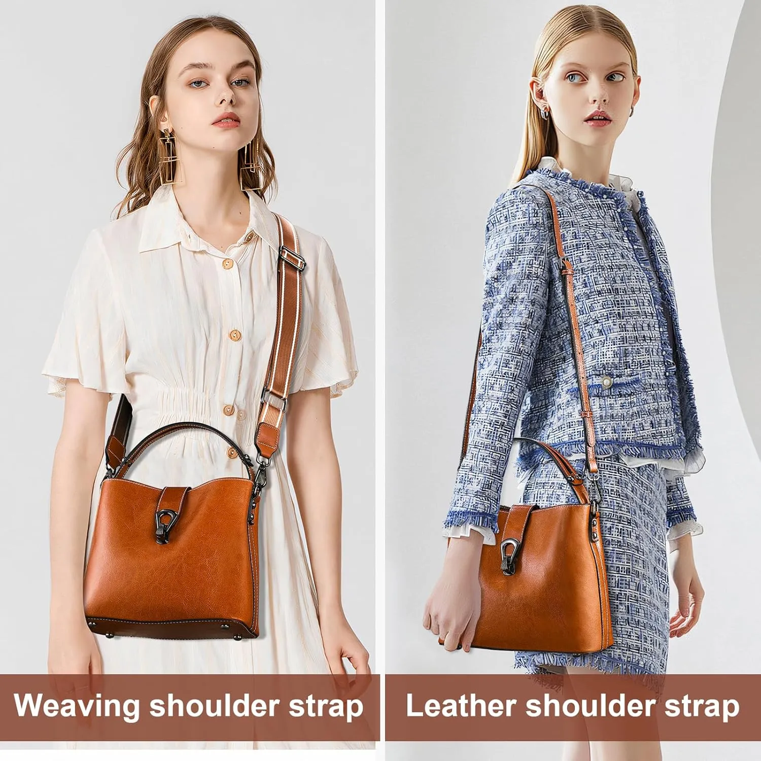 Yonami Genuine Leather Purses - Women's Designer Crossbody Bags – Small Purses for Women, Women's Shoulder Handbags