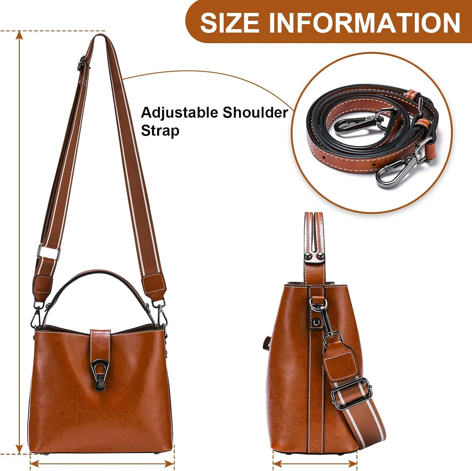 Yonami Genuine Leather Purses - Women's Designer Crossbody Bags – Small Purses for Women, Women's Shoulder Handbags