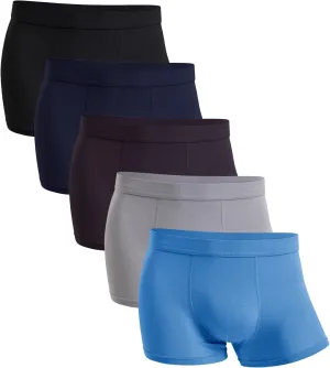 youlehe Men's Underwear Soft Bamboo Viscose Boxer Briefs Stretch Trunks Pack