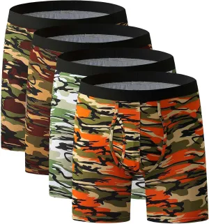 youlehe Men's Underwear Soft Bamboo Viscose Boxer Briefs Stretch Trunks Pack