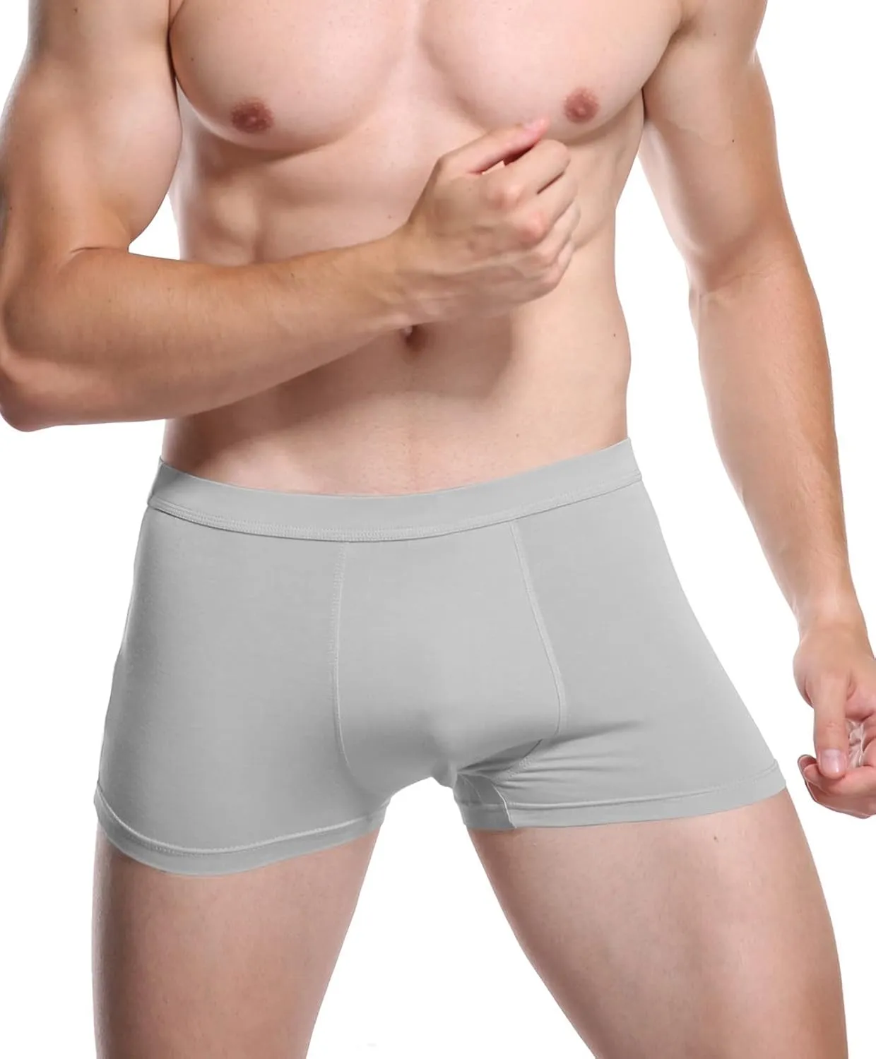 youlehe Men's Underwear Soft Bamboo Viscose Boxer Briefs Stretch Trunks Pack