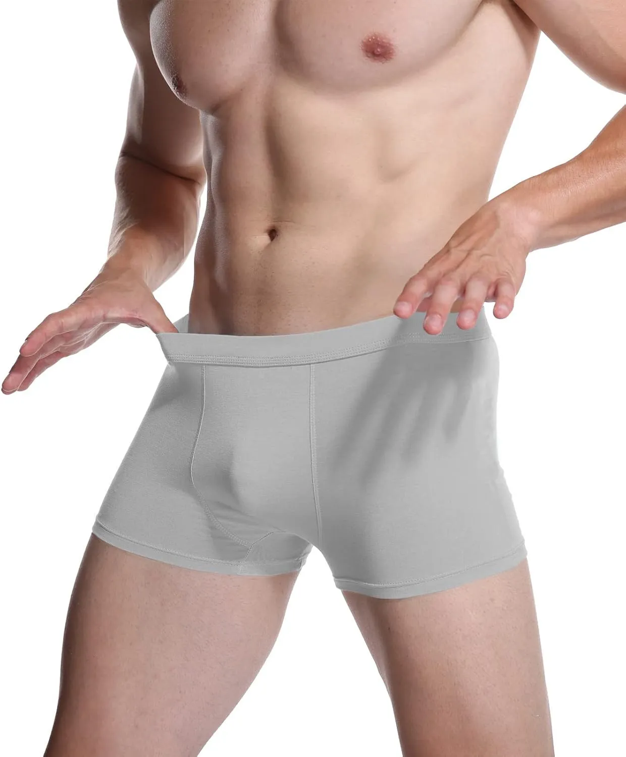 youlehe Men's Underwear Soft Bamboo Viscose Boxer Briefs Stretch Trunks Pack
