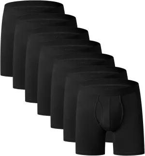 youlehe Men's Underwear Soft Bamboo Viscose Boxer Briefs Stretch Trunks Pack