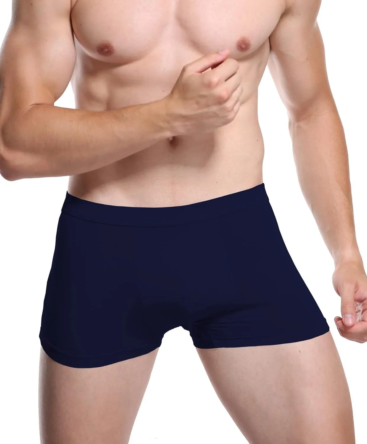 youlehe Men's Underwear Soft Bamboo Viscose Boxer Briefs Stretch Trunks Pack