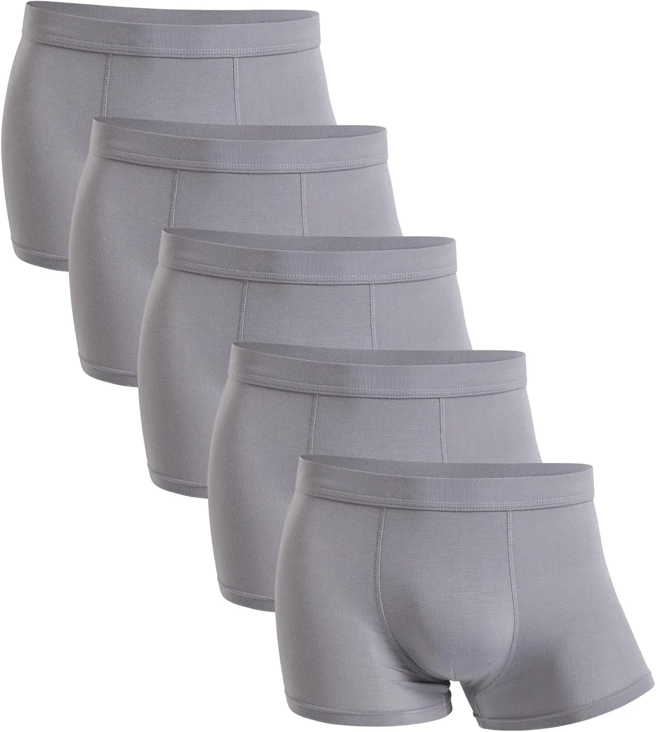 youlehe Men's Underwear Soft Bamboo Viscose Boxer Briefs Stretch Trunks Pack