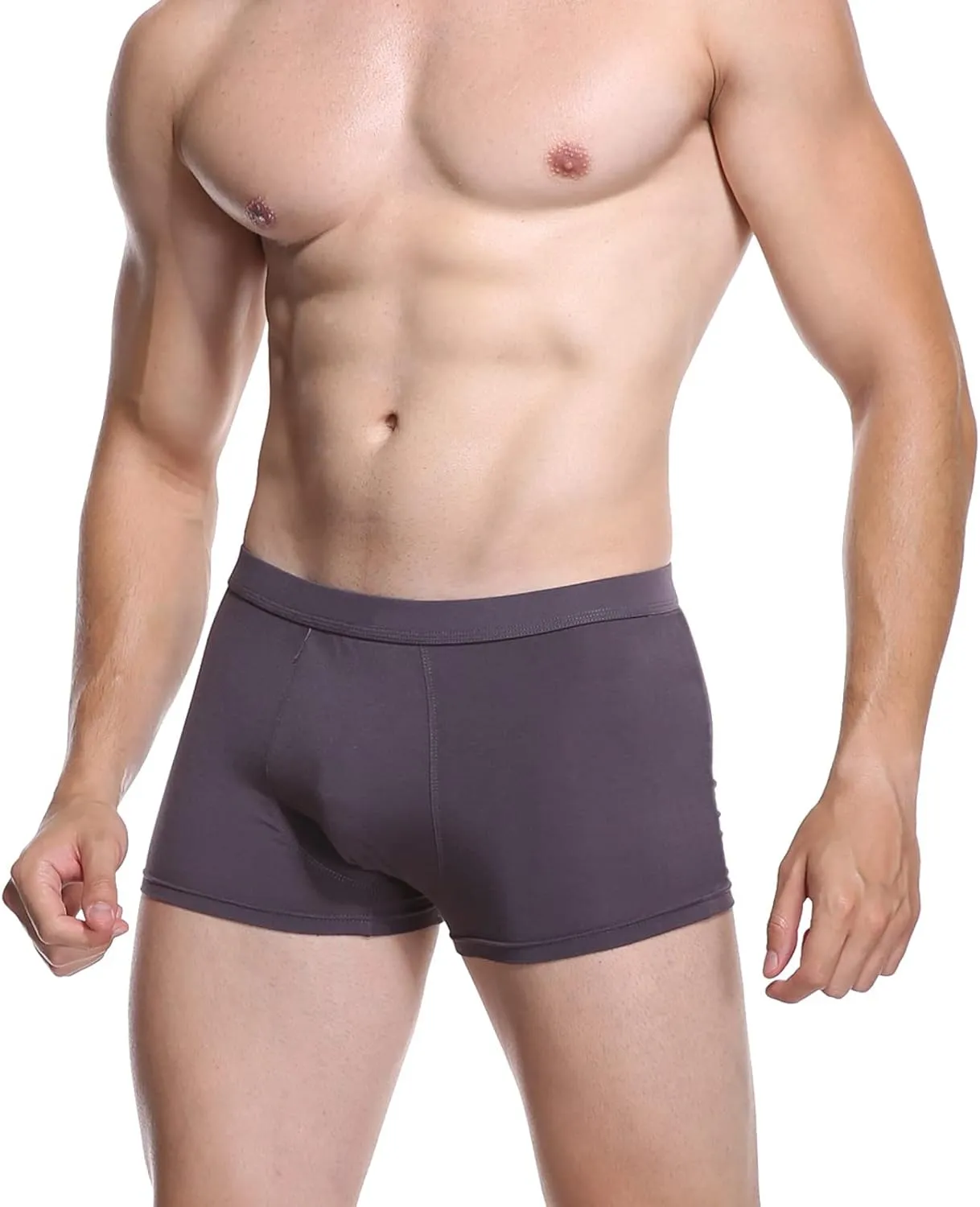 youlehe Men's Underwear Soft Bamboo Viscose Boxer Briefs Stretch Trunks Pack