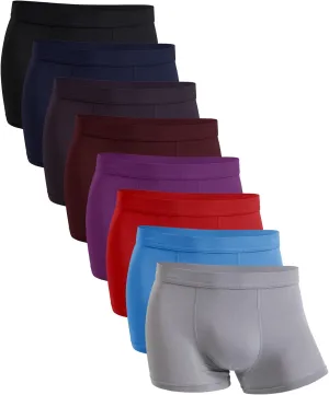youlehe Men's Underwear Soft Bamboo Viscose Boxer Briefs Stretch Trunks Pack
