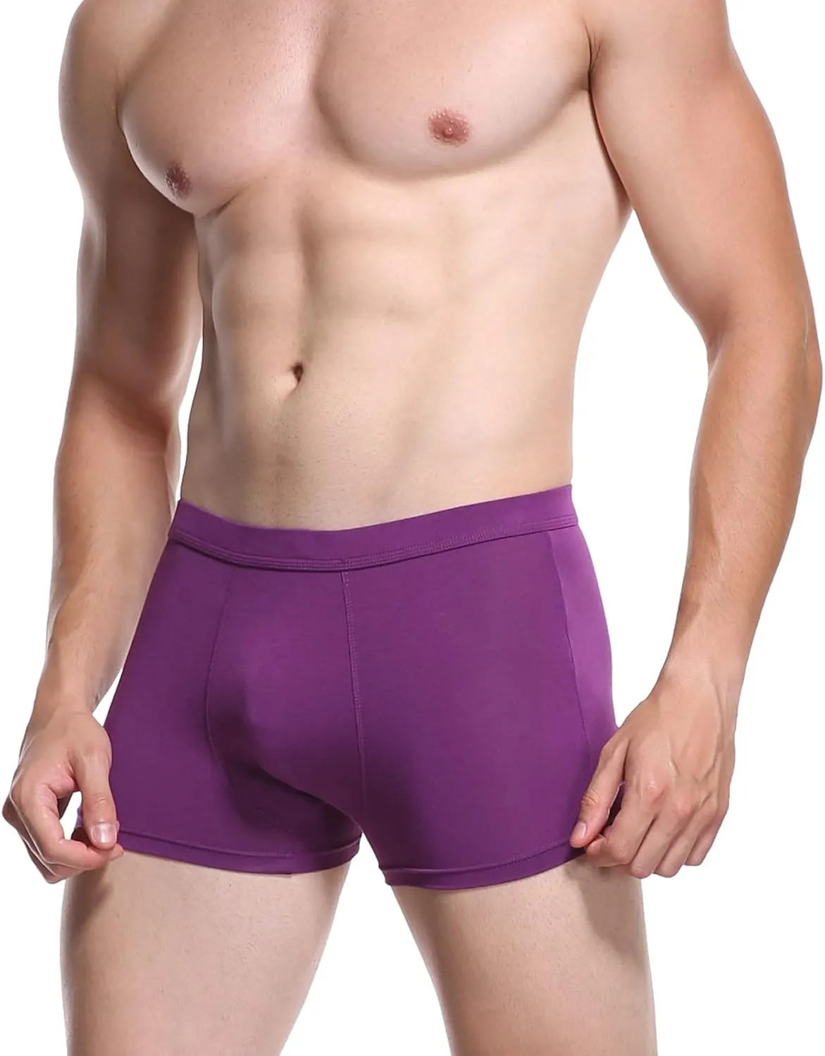 youlehe Men's Underwear Soft Bamboo Viscose Boxer Briefs Stretch Trunks Pack