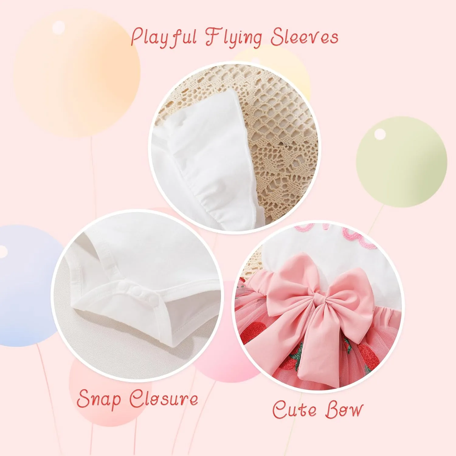 YOUNGER TREE Baby Girl 1st Birthday Outfits One Year Old Clothes Romper Tutu Cake Smash Skirt with Headband Baby Girl Gifts