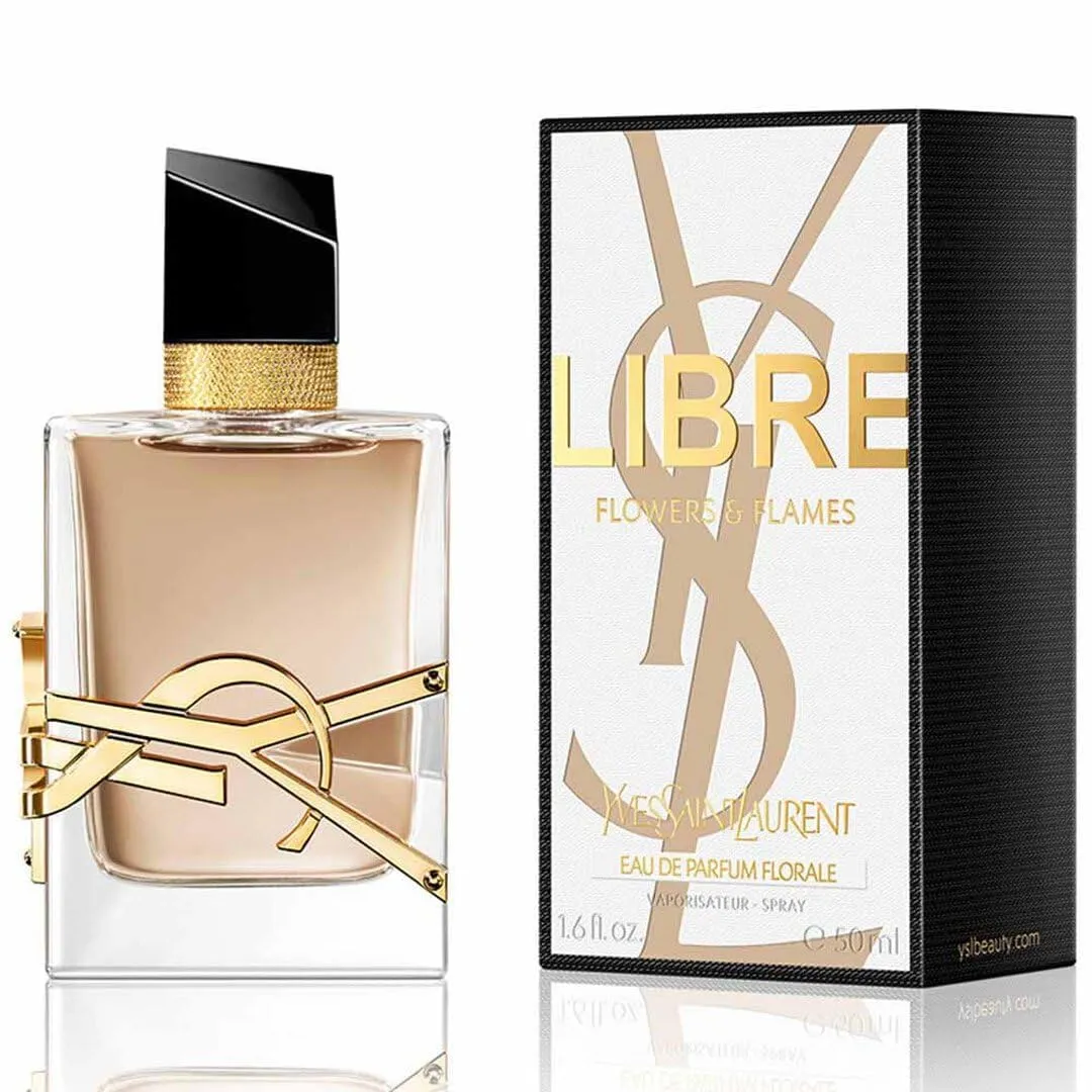 YVES SAINT LAURENT Libre Flowers & Flames Eau De Parfum Florale Spray for Women, 1.7 Ounce