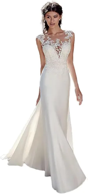 zcbang Mermaid Wedding Dresses for Bride 2025 White Beach Boho Lace Bridal Gowns with Train
